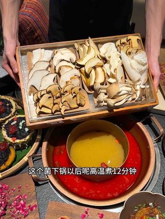 第一次吃菌子火锅,谁懂啊#菌彩云南野生菌火锅#上海美食#漂亮饭#国庆吃喝玩乐节