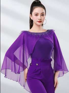 丹宝罗摩登舞专用上衣烫钻连体衣长袖高端华尔兹舞服新款舞蹈服装#好身材好气质 #高端大气 #高贵优雅