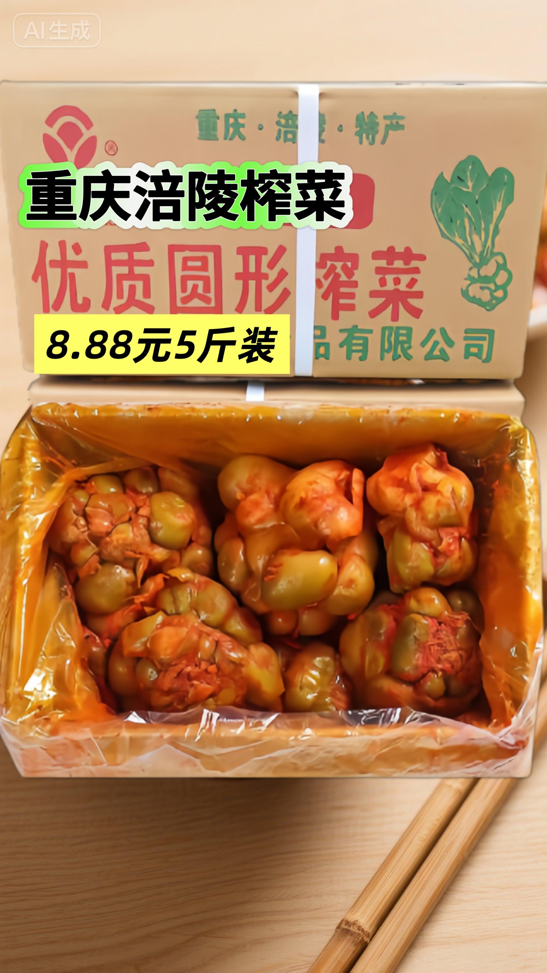 重庆涪陵榨菜5斤装。家人们谁懂啊,挖到一款家人都爱的下饭神器重庆涪陵榨菜! 严选优质榨菜头,颗颗饱满紧实,保留原始 形,脆爽口感超好吃!不管是配粥、拌面还是炒菜,都能瞬间提味,拯救没胃口。 整整5斤一箱,性价比拉满,囤上几箱,全家一年的下饭菜都有着落了! #涪陵榨菜 #下饭神器#囤货必备 7#重庆特产涪陵榨菜#新鲜榨菜头