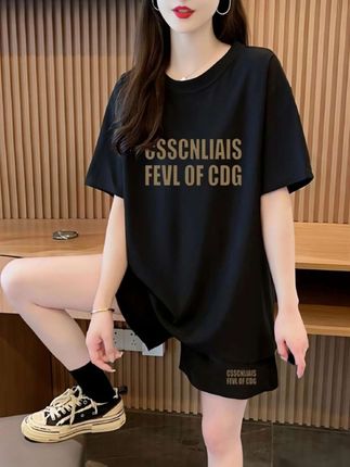 纯棉T恤套装#夏季穿搭 #时尚休闲穿搭 #纯棉T恤套装#运动套装#时尚休闲穿搭