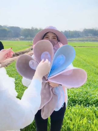 夏季遮阳帽子,女士防紫外线采茶帽,大檐太阳帽遮脸户外骑车防晒凉帽。#夏季遮阳帽 #渔夫帽遮阳帽 #遮阳防晒 #户外遮阳 #干活防晒帽子遮脸防紫外线