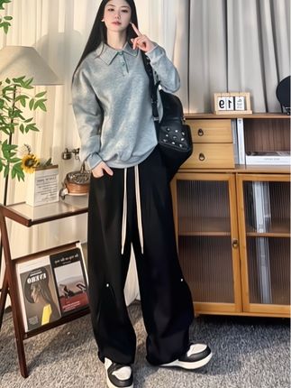 #男女同款 #运动裤 #休闲裤 #阔腿裤 #直筒裤