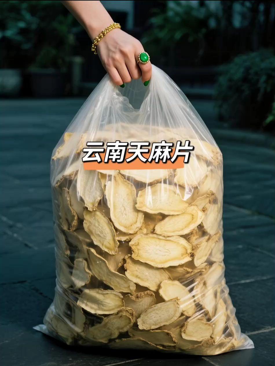 家人们这是农家人自晒的天麻片,天麻片品质上乘,精选新鲜天麻,人工切片后自然晒干,最大限度保留原味,其片形均匀,呈半透明淡黄色,质地硬脆,闻之有淡淡菌类清香。 日常食用方法多样,最常用的是煲汤,与鸡、鸽、鱼头等一同炖煮,汤味鲜甜醇和,可泡茶,天麻片久煮后软糯回甘。也可研成粉末,用温水或蜂蜜水送服,食补的佳品~#天麻片 #滋补养生 #中药材 #养生佳品 #优质农产品