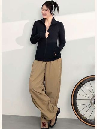 #瑜伽服 #长袖瑜伽套装 大码瑜伽服运动上衣新款外套女修身显瘦长袖胖mm健身服套装