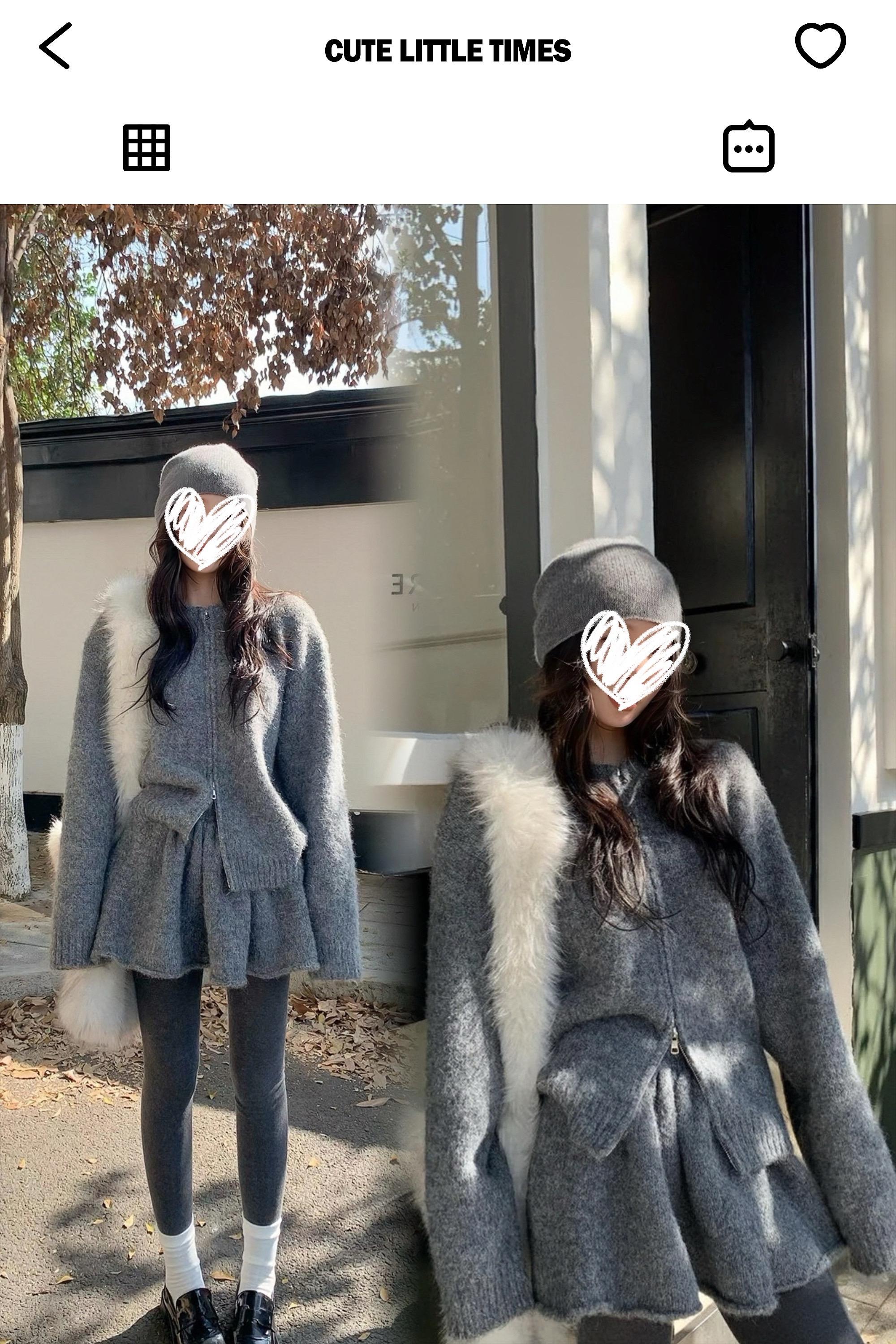 这一套也太韩了吧#韩搭 #时髦精 #毛衣搭配 #极简穿搭