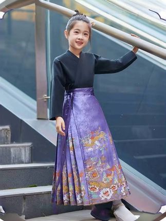 母女同穿马面裙!古风汉服小个子秒变萌趣小仙女,氛围感拉满#马面裙