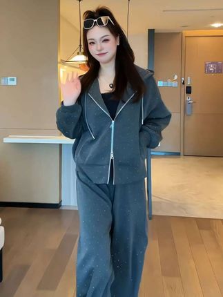 #春秋穿搭 #大码穿搭 #显瘦搭配 #时尚套装
