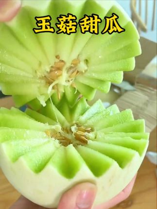 玉菇甜瓜你吃过吗?软糯香甜多汁#优质农产品 #应季水果 #玉菇甜瓜 #甜瓜 #软糯香甜