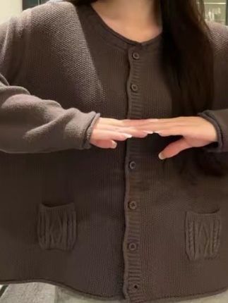 针织开衫毛衣#女装 #每日推荐 #针织衫 #百搭上衣 #百搭显瘦