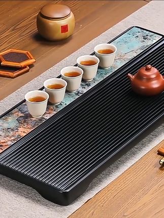 唐丰新款高端电木茶盘木质奢石干泡茶台排水式用高档简约家用日式#好东西一起分享
