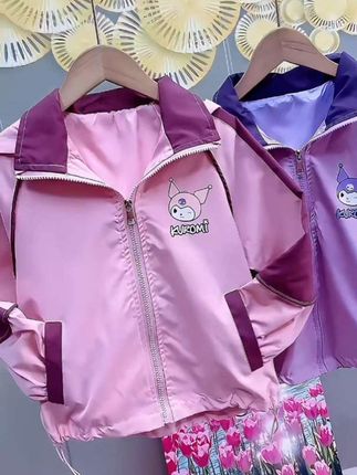 #舒畅的入秋穿搭都是琥珀系 女童外套春秋款2025儿童新款洋气库洛米中大童上衣百搭外穿冲锋衣#生女儿就要这样穿 #高品质童装 #外套穿搭