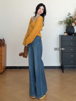 选牛仔裤还得来看我! #ootd穿搭 #早秋穿搭 #显高显瘦 #梨形身材穿搭 #通勤搭配