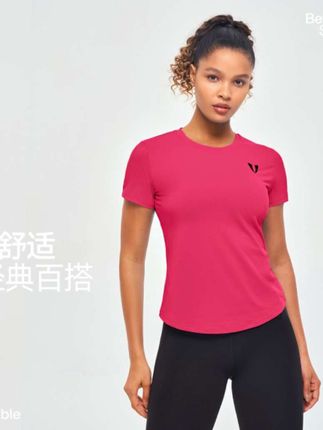 【抖音双11】S马甲线T恤跑步训练宽松短袖女装上衣户外F2411T605#健身穿搭 #运动穿搭 #短袖t恤 #显瘦穿搭 #马拉松