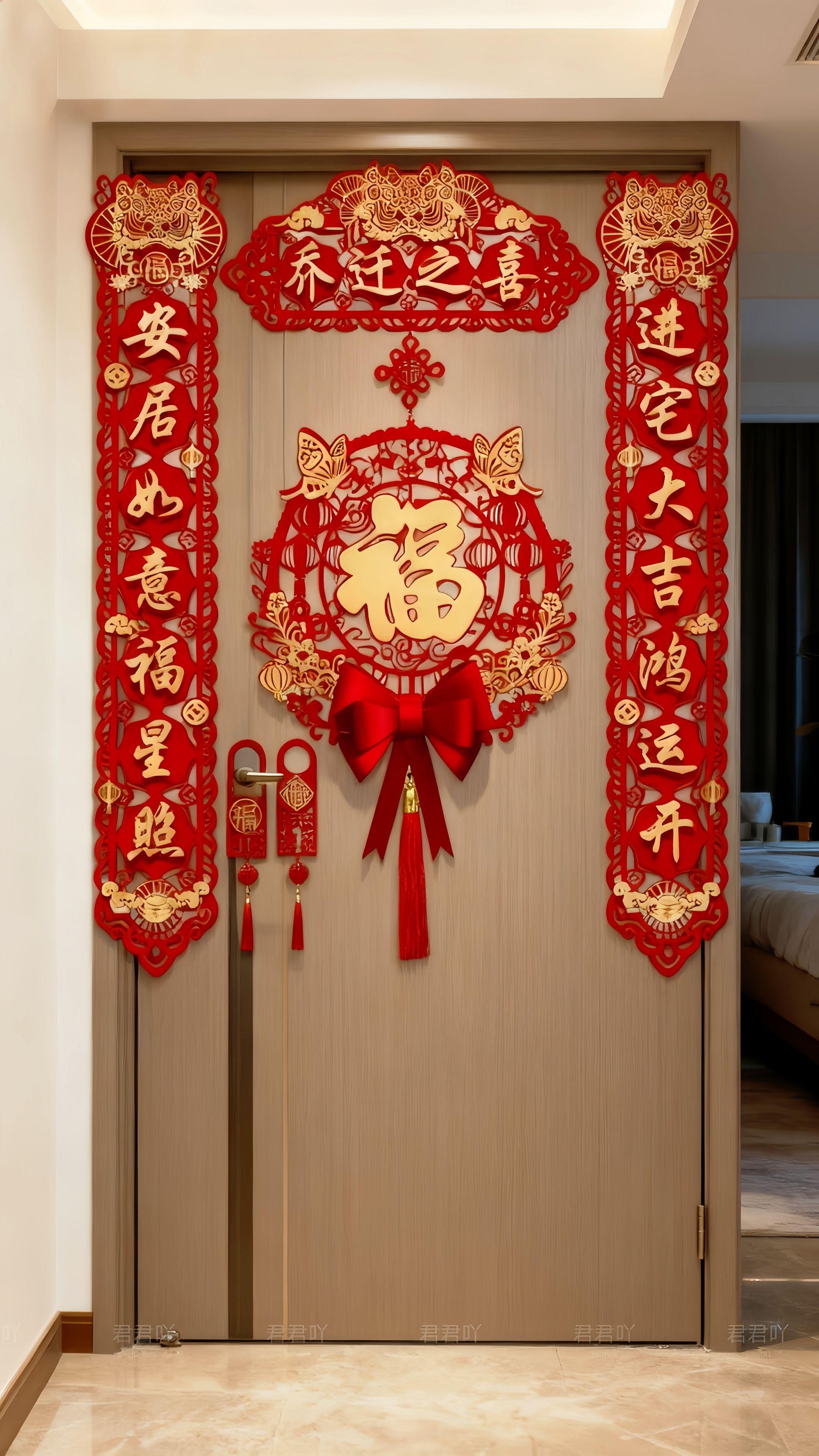 乔迁新居,这款对联堪称门面担当,颜值杠杠滴!#新家装修日记 #新家你好 #新家入住 #家居生活