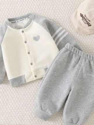 小童春秋薄款套装男童女童婴儿童装秋装两件套宝宝外出服衣服洋气#显瘦穿搭 #每日分享 #辣妹穿搭