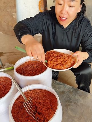 大对虾酱发酵好了、肉粒饱满