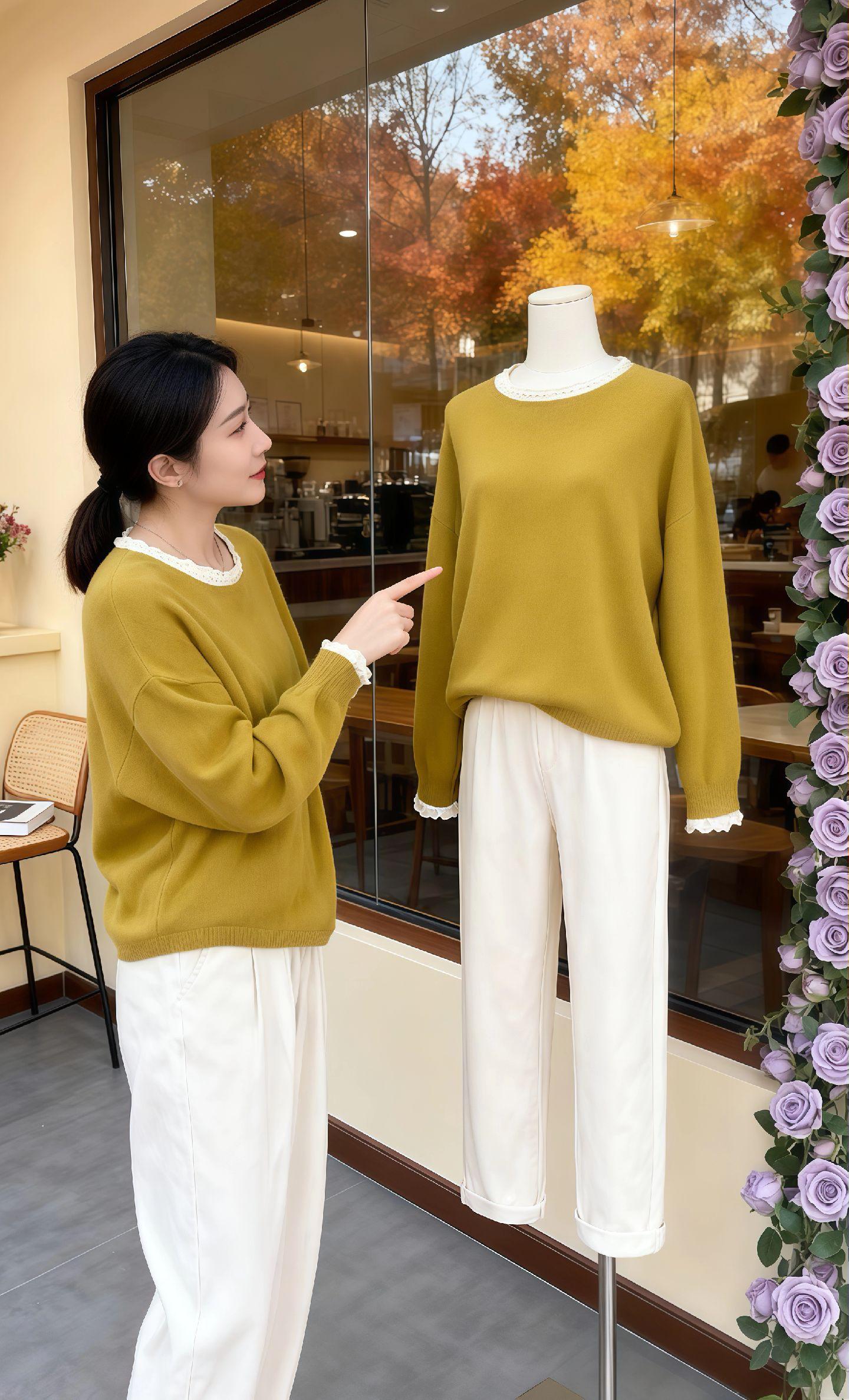 90-200斤都能穿,对微胖身材非常友好。#针织衫 #小个子秋冬穿搭 #遮肉显瘦 #面料柔软舒适