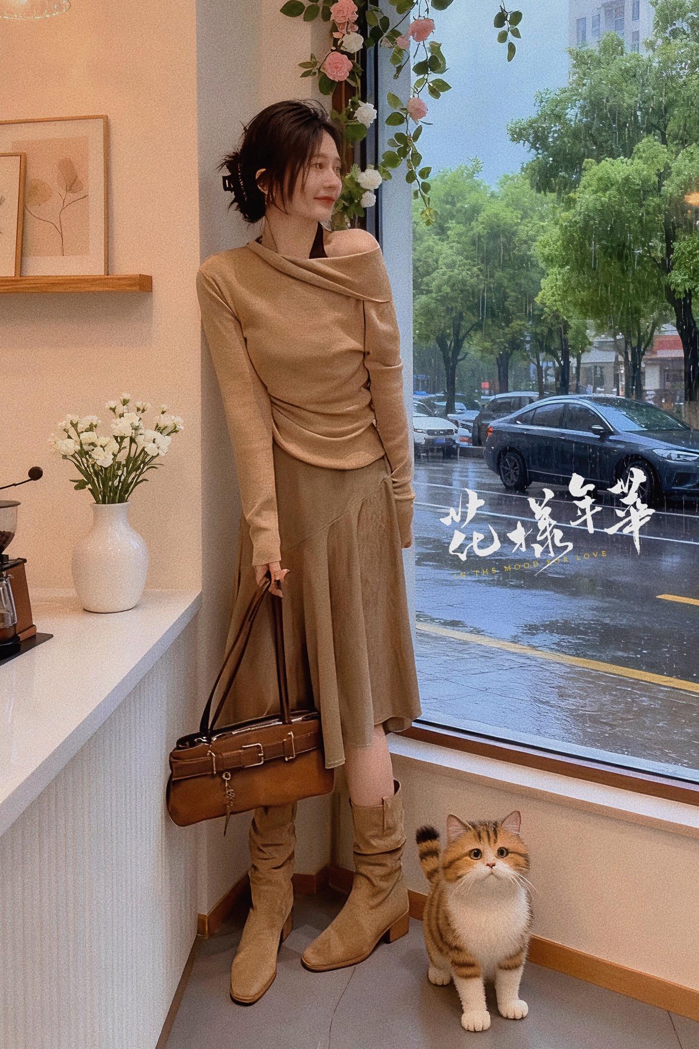 #森系穿搭 #文艺穿搭 #欧韩穿搭 #气质穿搭 #不规则裙子
