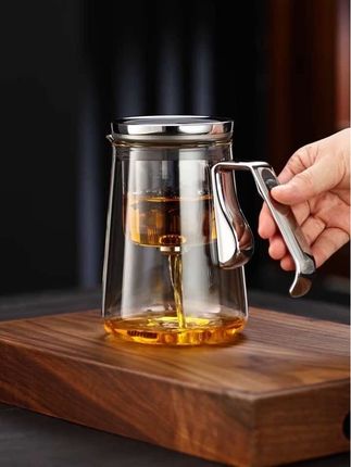 玻璃内胆磁吸飘逸杯家用茶水分 离泡茶壶耐高温办公室冲茶器#玻璃茶具 #茶水分离杯 #泡茶杯 #玻璃泡茶壶