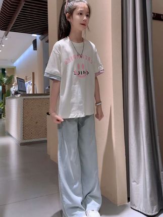 #女童夏季薄款牛仔裤 #舒适凉爽又好看 #童装裤子新款 #学生日常搭配