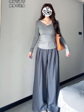 #日常通勤穿搭 #修身长袖#打底长袖#修身打底衫 #通勤搭配