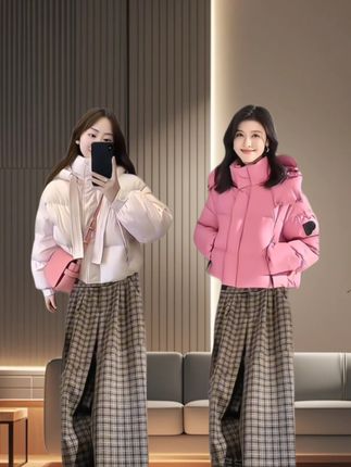 大码女装、梨型穿搭:慵懒汉洋气!高 级感导搭!姐妹们、秋冬必备、高腰 阔腿休闲裤、咖色格纹阔褪裤、 显瘦又 #女装并时尚潮流 减龄!真的太爱了 穿搭#显瘦穿搭#百搭裤#