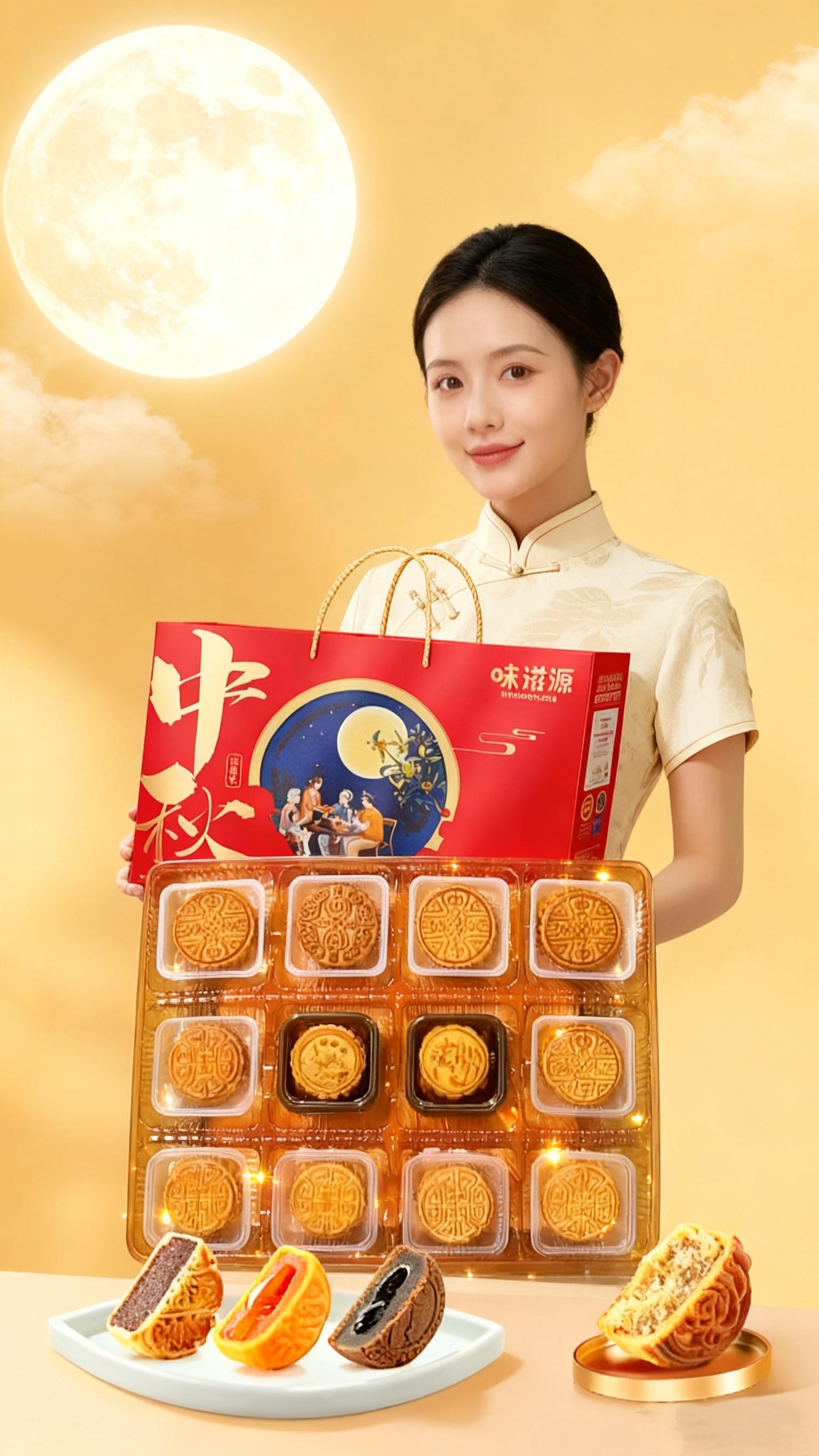 味滋源月饼,大品牌,价格实惠,不管送人,还是自己吃都很不错,16个月饼才多少#强烈推荐 #月饼 #中式糕点 #味滋源 #中秋