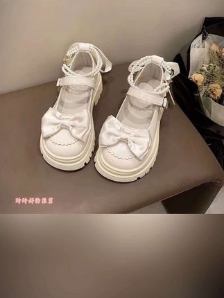lolita女童公主鞋时尚软底中大童厚底百搭韩版秋季玛丽珍法式白色#高品质时尚童鞋 #软底软面穿上超舒服 #好穿不累脚 #时尚百搭