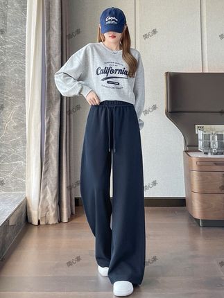 直筒休闲阔腿裤#爱了爱了#潮流百搭#遮肉显瘦#裤子推荐#ootd
