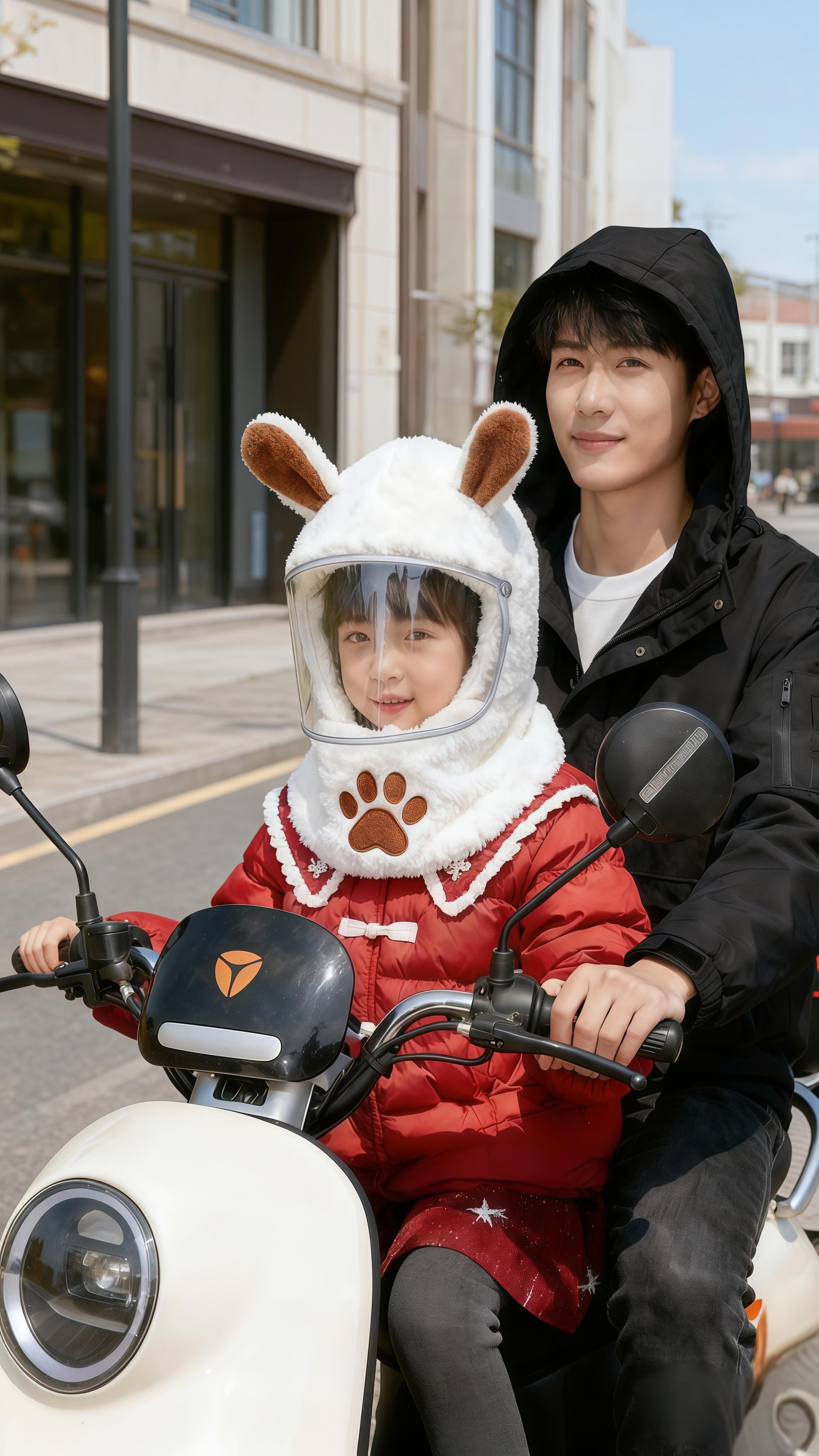 冬天骑车带上这个帽子也太舒服了吧! 毛绒绒的保暖又挡风,不怕宝宝吹的睁不眼了,挡板还可以拆掉,#儿童防护面罩 #防风帽 #挡风神器 #宝宝帽子 #遛娃神器 @抖加🔥上热门🔥dou+🔥热点宝