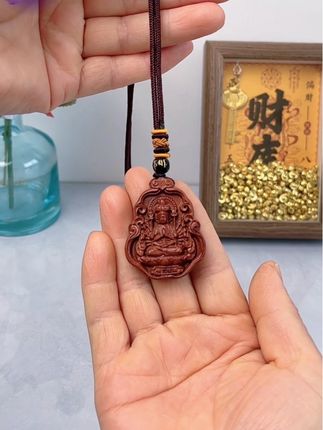 五台山桃木本命年护/身符普贤菩萨文殊菩萨十二生/肖护/身吊坠吉祥物#桃木护/身符 #本命年吊坠#十二生/肖 #玄学 #事事顺心好运连连财源滚滚来