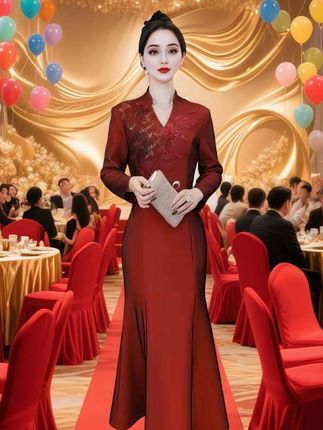 #婚宴礼服妈妈装 #喜婆婆喜妈妈婚宴装 优雅气质#婚宴礼服平时可穿 #谁穿谁好看