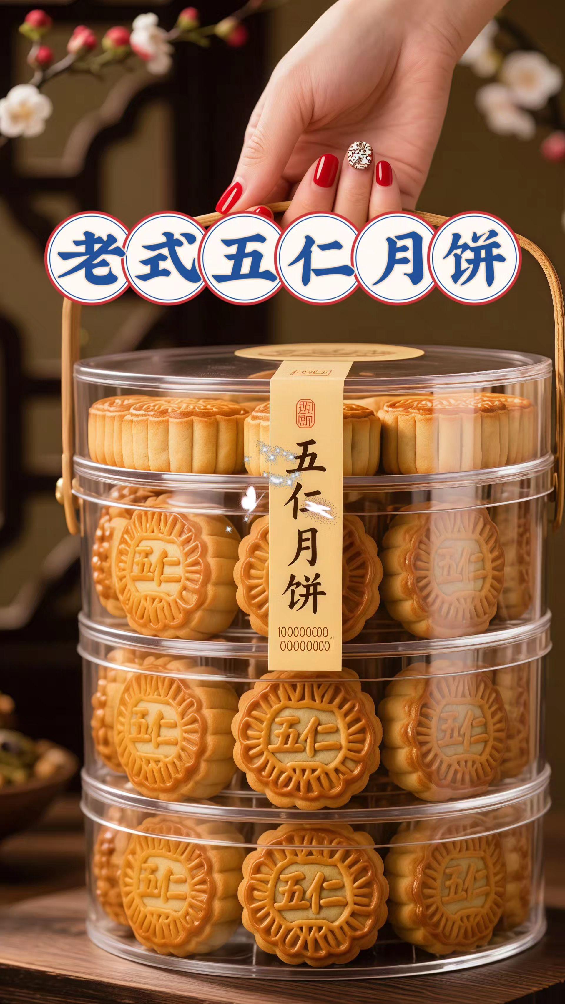 【五仁月饼才是中秋仪式感的正确打开方式✨。【五仁月饼才是中秋仪式感的正确打开方式✨】 谁懂啊!五仁月饼才是中秋的灵魂绝配💯 精选核桃、杏仁、花生、瓜子、芝麻五种果仁,每一颗都饱满酥脆到犯规~清甜果脯中和了坚果的油脂感,绵密饼皮一咬掉渣。 一口下去,坚果醇香在舌尖炸开,果脯微甜层层递进,馅料扎实到每一口都是满足感暴击! 这哪是月饼啊,明明是刻在DNA里的中秋记忆🥮 阖家团圆时,切一块五仁月饼,空气里都弥漫着家的温暖味儿~ #中式糕点天花板 #传统手工月饼yyds #五仁月饼真香 #中秋食光 #点心脑袋