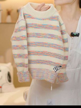 Snoopy/史努比女童毛衣短款冬款新款洋气套头针织衫加厚毛衣#高品质童装 #女童毛衣 #面料柔软舒适 #生女儿就是用来打扮的 #母婴好物
