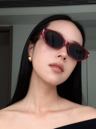2025新款窄框高级感酒红色猫眼墨镜防紫外线偏光遮阳防晒旅游拍照夏日穿搭必备太阳镜还可定制度数散光配近视太阳镜#墨镜#眼镜#太阳镜#防紫外线#遮阳防晒