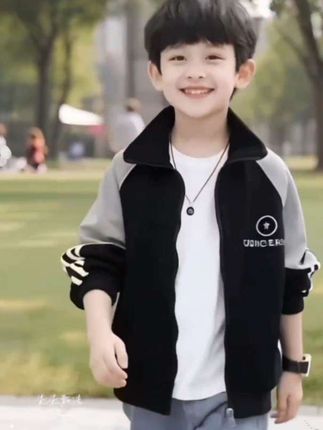 中大男童秋冬棒球服外套上衣卫衣外套男孩开衫卫衣#男童穿搭 #棒球服 #棒球服外套 #高品质童装 #童装