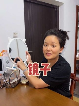 简约圆形化妆镜,#好物推荐🔥 #强烈推荐