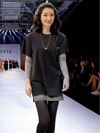 纯棉T恤真两件女叠穿春夏中长款遮屁股上衣显瘦百搭防晒罩衫#引领时尚潮流 #这也太好看了 #穿出高级感
