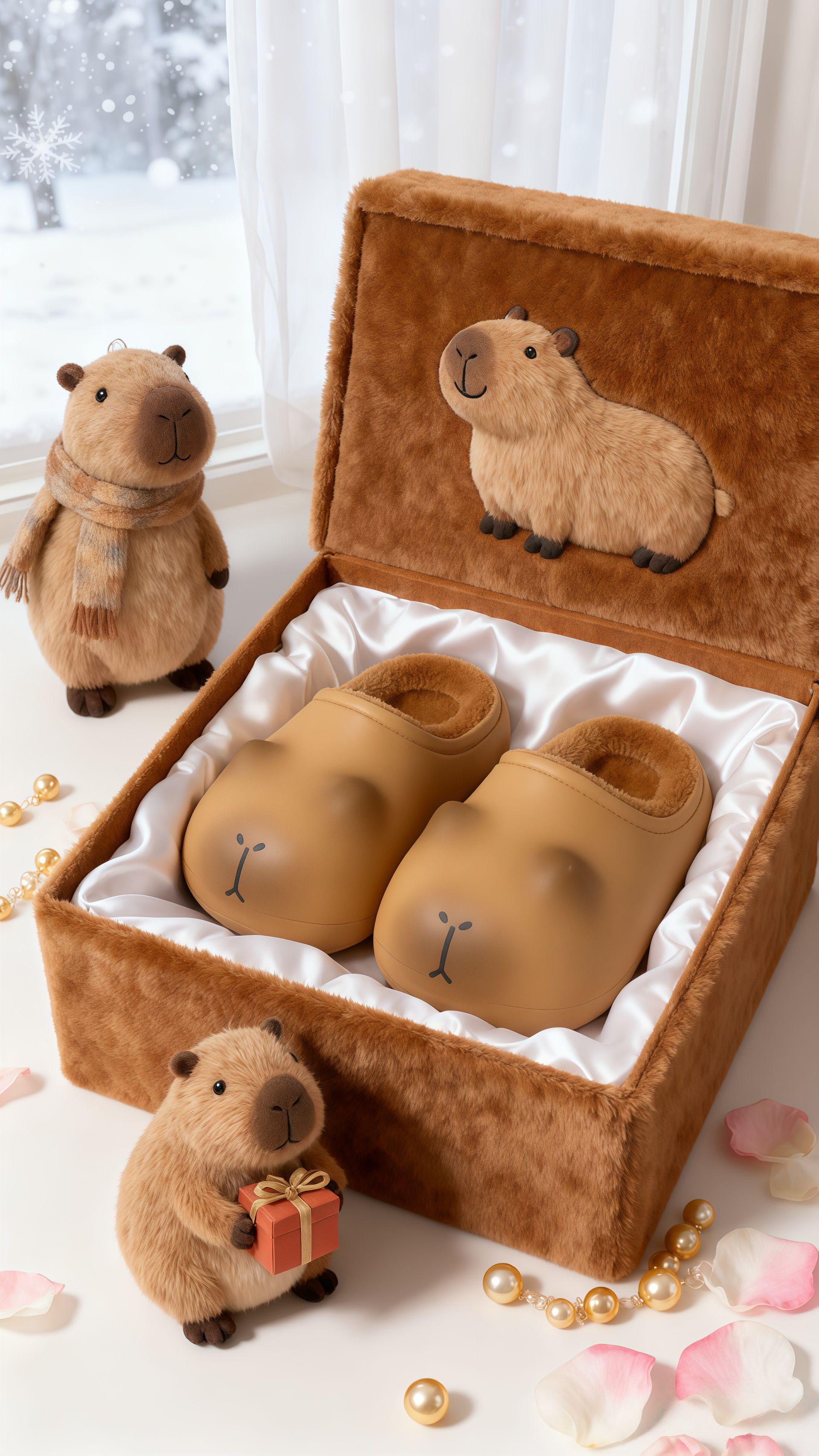 #好物推荐🔥 #也太可爱了吧 #儿童好物 #儿童卡皮巴拉拖鞋 #儿童保暖