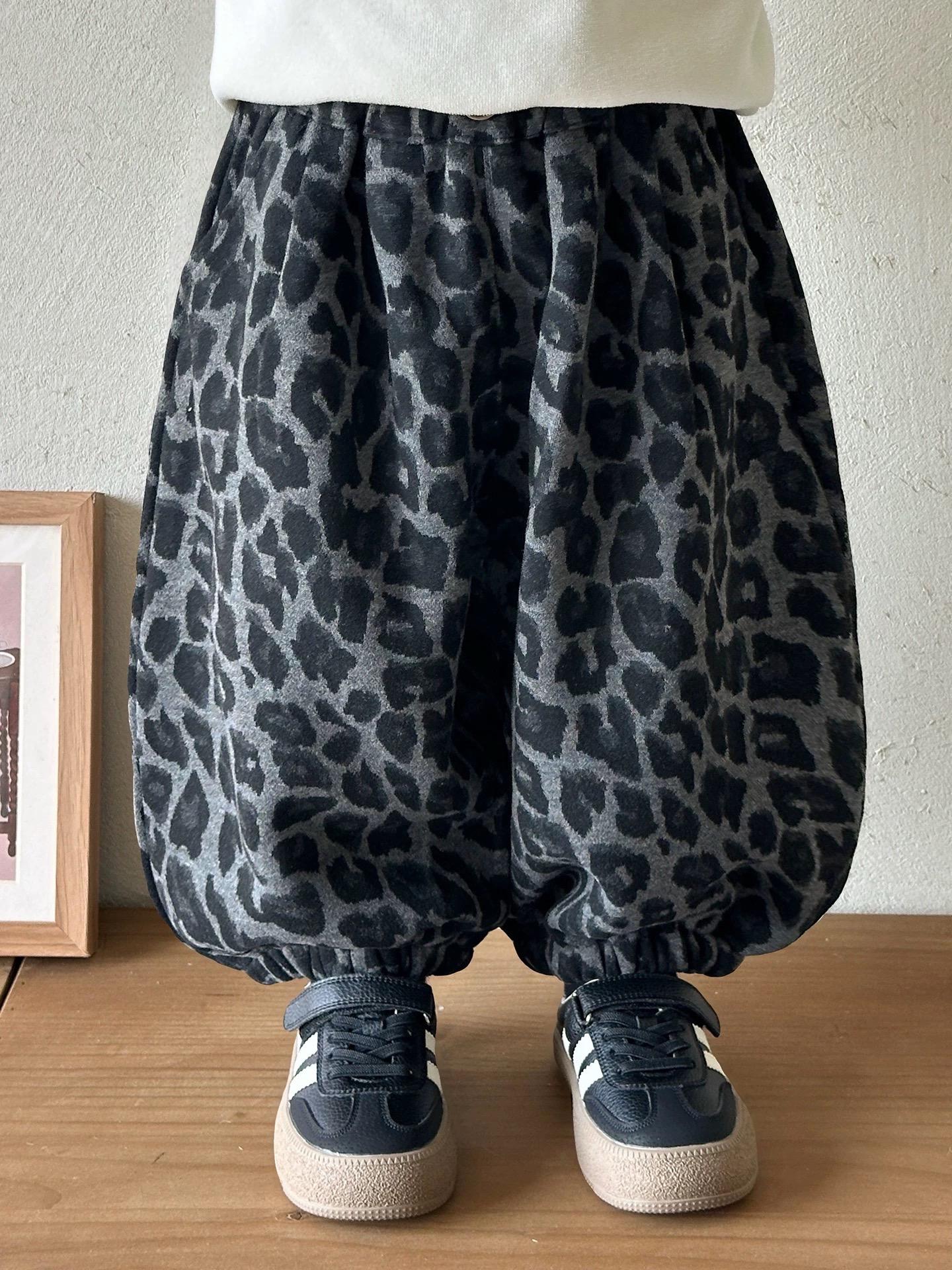 豹纹裤加长版#潮裤