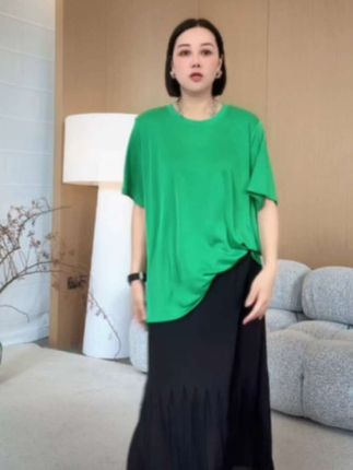 MPG JIEJIE【冰感T】大码冰凉圆领短袖休闲T恤#品质女装 #夏季新款 #休闲百搭 #优雅气质 #谁穿谁好看