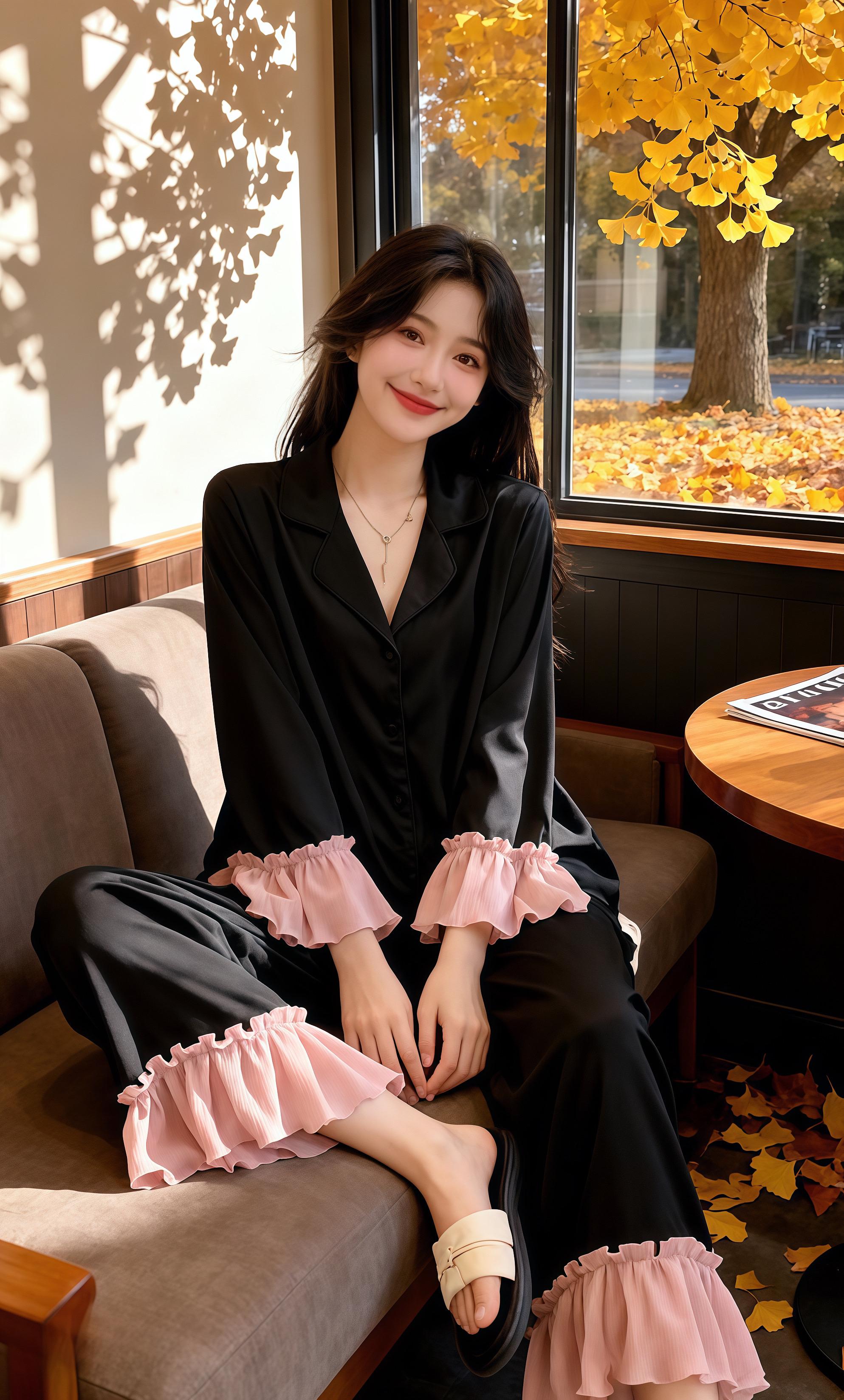 #甜美风 #减龄气质 #优雅气质 #睡衣穿搭 #舒适家居服