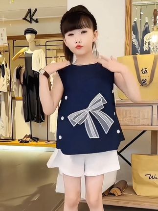 女童夏季套装2025新款洋气夏装中大童时髦:/ 薄款短裤儿童韩版两件套#把女儿打扮成精致小公主 #生女儿就是用来打扮的 #生女儿就要这样穿 #谁穿谁好看 #好物分享