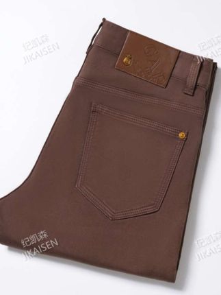纪凯森秋冬【鹿皮棕】成衣染复古时尚潮流轻奢男士修身弹力牛仔裤 #休闲穿搭 #百搭裤子 #显高显瘦 #好穿又好搭 #一眼就爱上的神裤