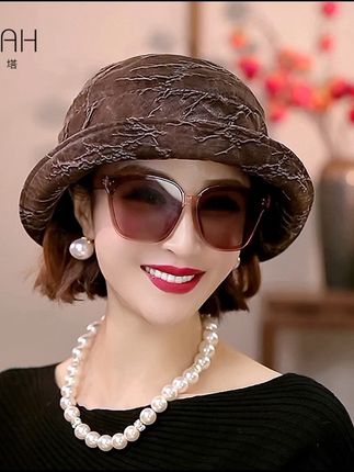 【大赫本】布塔重磅桑蚕丝油丝香云纱渔夫帽复古简约高级帽子#渔夫帽 #桑蚕丝 #高级帽子 #香云纱 #好物推荐