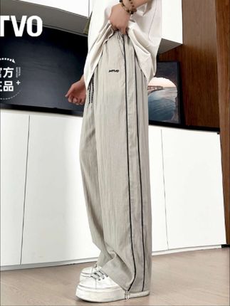 MTVO迈特优天丝麻垂感裤夏季直筒宽松男士穿搭运动休闲长裤 2558
