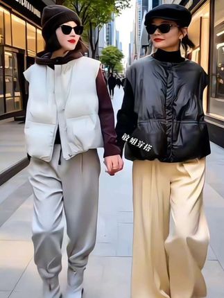 #时髦穿搭 #潮流时尚穿搭 #马甲背心搭配 #减龄穿搭#谁穿谁好看