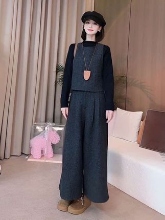 #三件套#穿出高级感#遮肉显瘦遮肉减龄 #秋冬穿搭 #不挑年龄不挑身材 @DOU+小助手