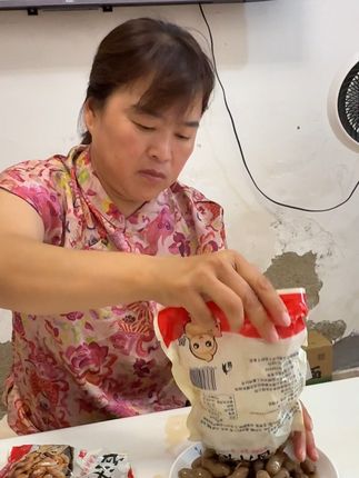 今天喝凉面条 #我的乡村生活