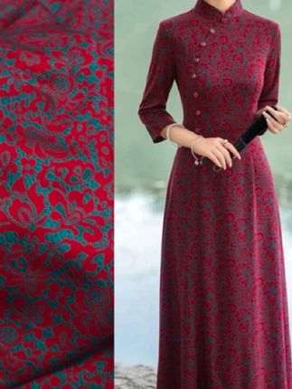 #雕印棉绸#初彩布艺#服装布料#连衣裙布料#夏季布料